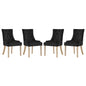 Pose Performance Velvet Dining Chair Set of 4 by Modway