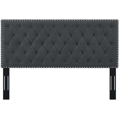 Helena Tufted Upholstered Linen Fabric Full / Queen Headboard by Modway