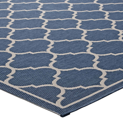 Avena Moroccan Quatrefoil Trellis Indoor and Outdoor 5x8 Area Rug by Modway