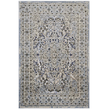 Elqenna Ornate Vintage Floral Turkish 5x8 Area Rug by Modway