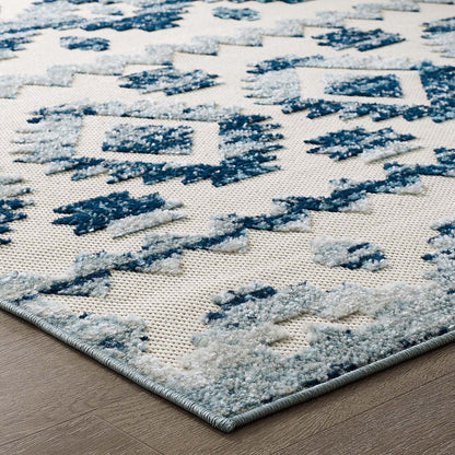 Reflect Takara Abstract Diamond Moroccan Trellis 5x8 Indoor and Outdoor Area Rug by Modway