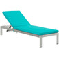 Shore Outdoor Patio Aluminum Chaise with Cushions by Modway