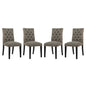 Duchess Fabric Dining Chair Set of 4 by Modway