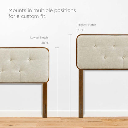 Collins Tufted Fabric and Wood King Headboard by Modway