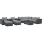 Summon 10 Piece Outdoor Patio Sunbrella¨ Sectional Set by Modway