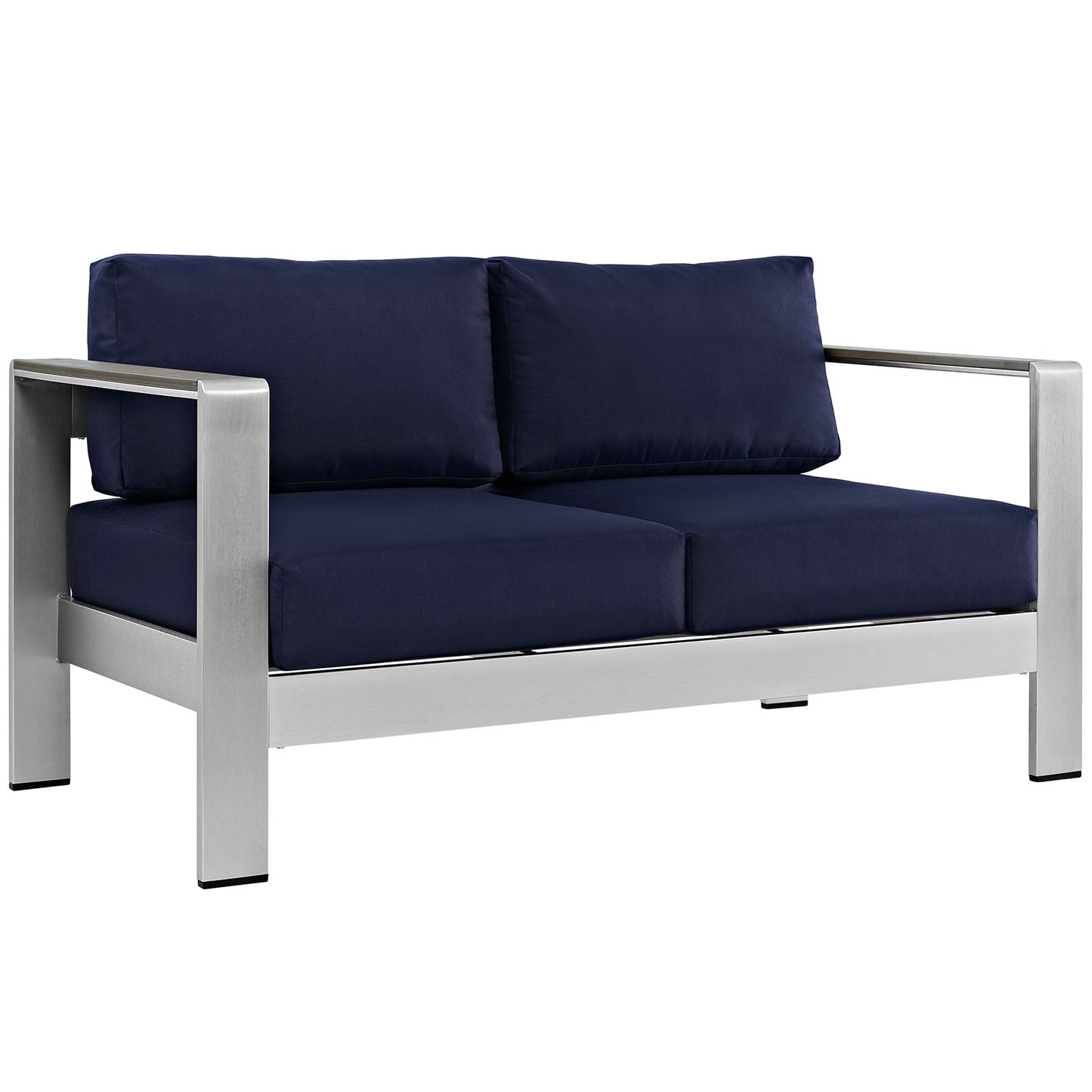 Shore 4 Piece Outdoor Patio Aluminum Sectional Sofa Set by Modway