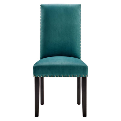 Parcel Performance Velvet Dining Side Chairs Set of 2 by Modway