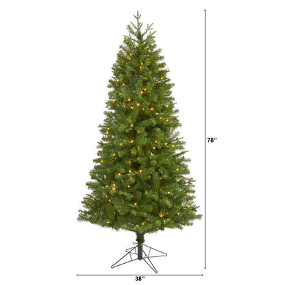 6.5' Vancouver Spruce Artificial Christmas Tree with 250 Warm White Lights