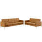 Loft 2-Piece Tufted Vegan Leather Furniture Set by Modway