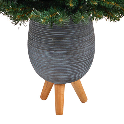 3.5' Northern Rocky Spruce Artificial Christmas Tree w/ 50 Clear Lights