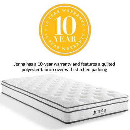 Jenna 8" Innerspring and Foam Narrow Twin Mattress by Modway