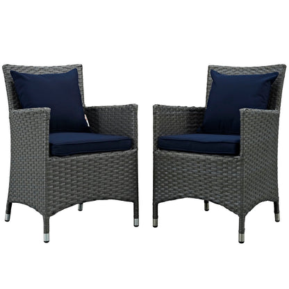 Sojourn 2 Piece Outdoor Patio Sunbrella¨ Dining Set by Modway