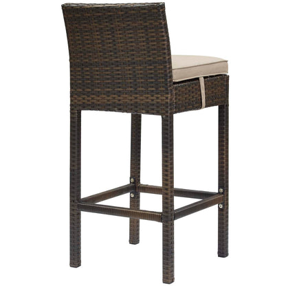 Conduit Outdoor Patio Wicker Rattan Bar Stool Set of 2 by Modway