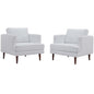 Agile Upholstered Fabric Armchair Set of 2 by Modway