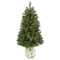 4.5' West Virginia Mountain Pine Artificial Christmas Tree w/ 100 Clear Lights