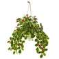 30"  Variegated Holly Berry Artificial Plant in Hanging Vase (Real Touch)