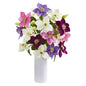 Nearly Natural 21" Anemone Artificial Arrangement In White Vase 1905-AS