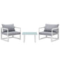 Fortuna 3 Piece Outdoor Patio Sectional Sofa Set by Modway