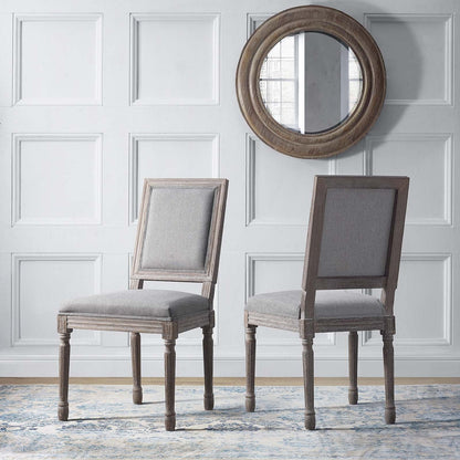 Court Upholstered Fabric Dining Side Chair Set of 2 by Modway