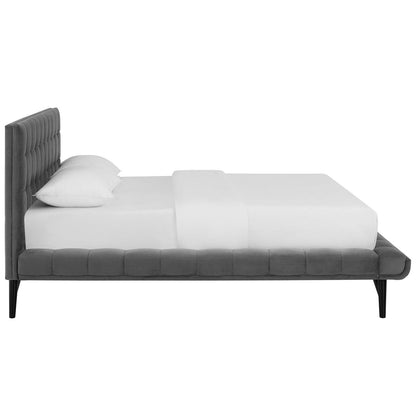 Julia Biscuit Tufted Performance Velvet Queen Platform Bed by Modway