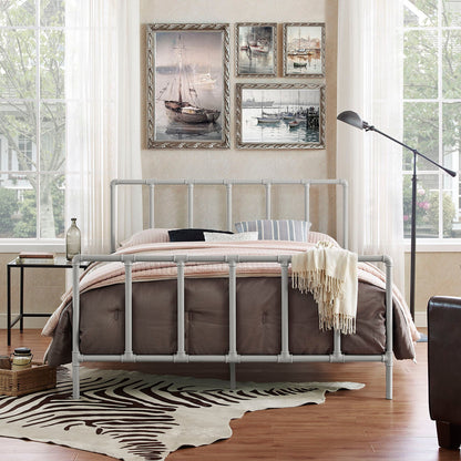 Dower Stainless Steel Queen Bed by Modway