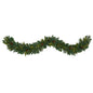 6' Mixed Pine and Pinecone Artificial Garland with 35 Clear LED Lights