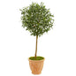 4' Olive Artificial Tree In Terra Cotta Planter 9224 By Nearly Natural