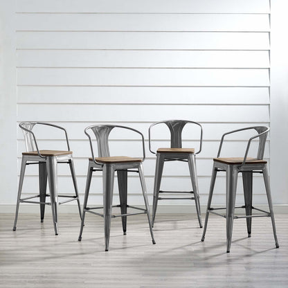 Promenade Bar Stool Set of 4 by Modway