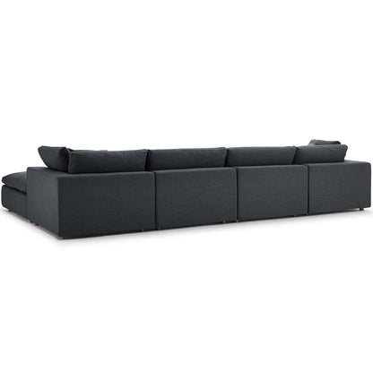 Commix 5 Piece Down Filled Overstuffed Sectional Sofa Set by Modway