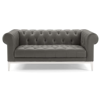 Idyll Tufted Button Upholstered Leather Chesterfield Loveseat by Modway