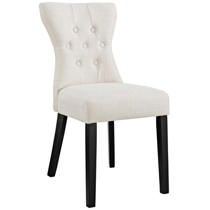 Silhouette Upholstered Fabric Dining Side Chairs Set of 4 by Modway