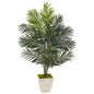 4.5' Paradise Palm Artificial Tree In Country White Planter
