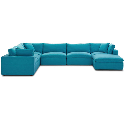 Commix 7-Piece Down Filled Overstuffed Sectional Sofa by Modway