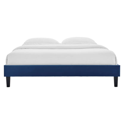 Reign Performance Velvet Queen Platform Bed Frame by Modway