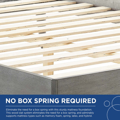 Sierra Cane and Wood Full Platform Bed With Splayed Legs by Modway