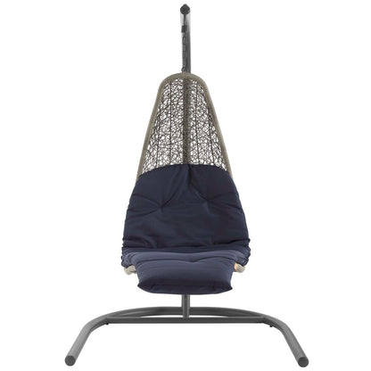 Landscape Hanging Chaise Lounge Outdoor Patio Swing Chair by Modway