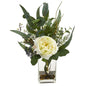 21"  Rose and Eucalyptus Artificial Arrangement