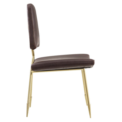 Ponder Antique Faux Leather Dining Side Chair by Modway