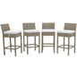 Conduit Outdoor Patio Wicker Rattan Bar Stool Set of 4 by Modway