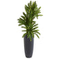 4.5' Triple Cycas Artificial Plant in Gray Planter