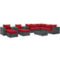 Summon 10 Piece Outdoor Patio Sunbrella¨ Sectional Set by Modway