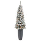56' Flocked Pencil Artificial Christmas Tree w/ 100 Clear Lights & 216 Bendable