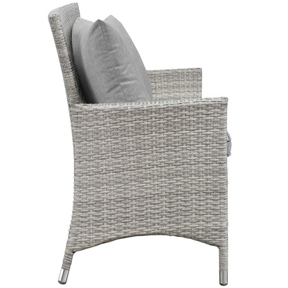 Bridge 4 Piece Outdoor Patio Patio Conversation Set with Pillow Set by Modway