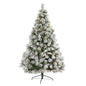 7' Flocked Oregon Pine Artificial Christmas Tree with 400 Clear Lights