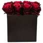 Roses Arrangement in Black Vase