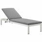 Shore Outdoor Patio Aluminum Chaise with Cushions by Modway