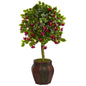 44"  Fuschia Artificial Tree in Decorative Planter