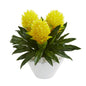 17"  Ginger Artificial Plant in White Vase