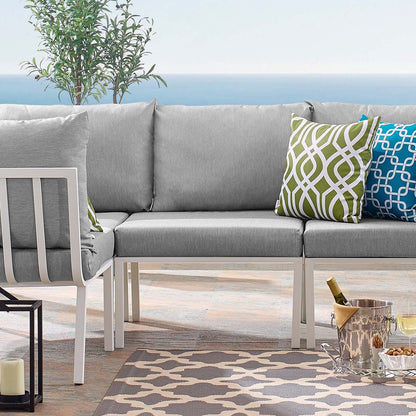Riverside Outdoor Patio Aluminum Armless Chair by Modway