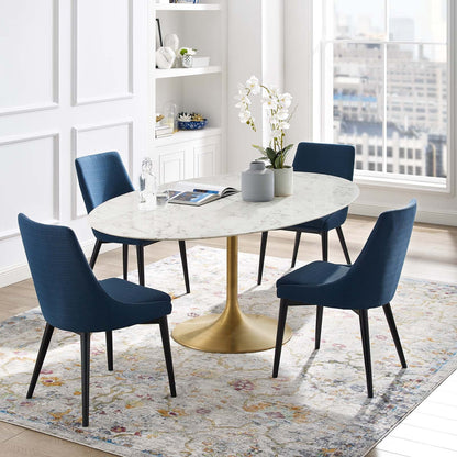 Lippa 78" Oval Faux Marble Dining Table by Modway